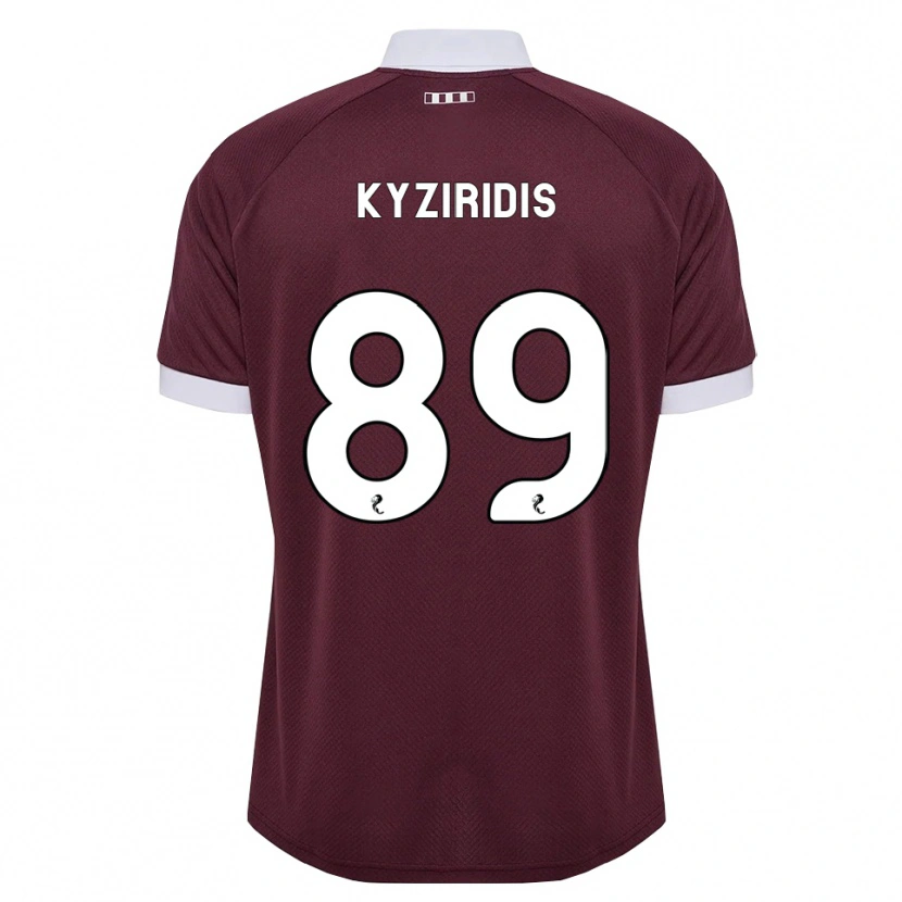 Danxen Kinderen Alexandros Kyziridis #89 Bordeauxrood Wit Thuisshirt Thuistenue 2026/27 T-Shirt België