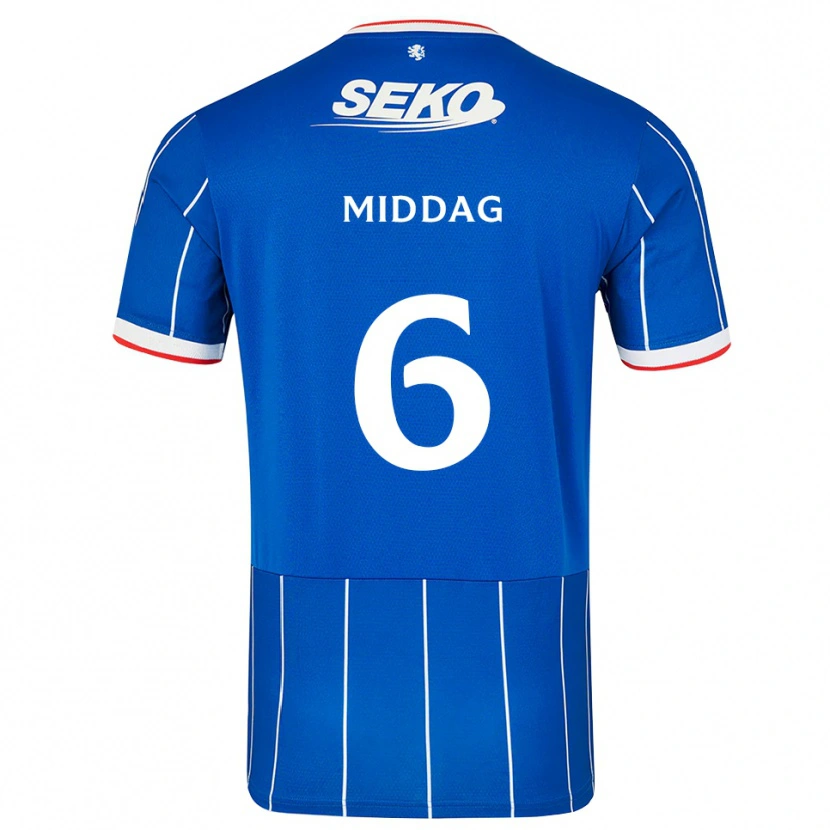 Danxen Kinderen Tessel Middag #6 Rood Blauw Wit Thuisshirt Thuistenue 2026/27 T-Shirt België