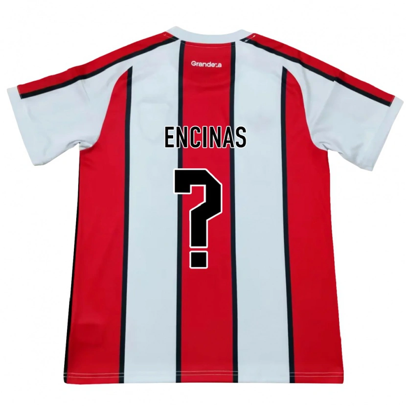 Danxen Kinderen Axel Encinas #0 Wit Rood Zwart Uitshirt Uittenue 2026/27 T-Shirt België
