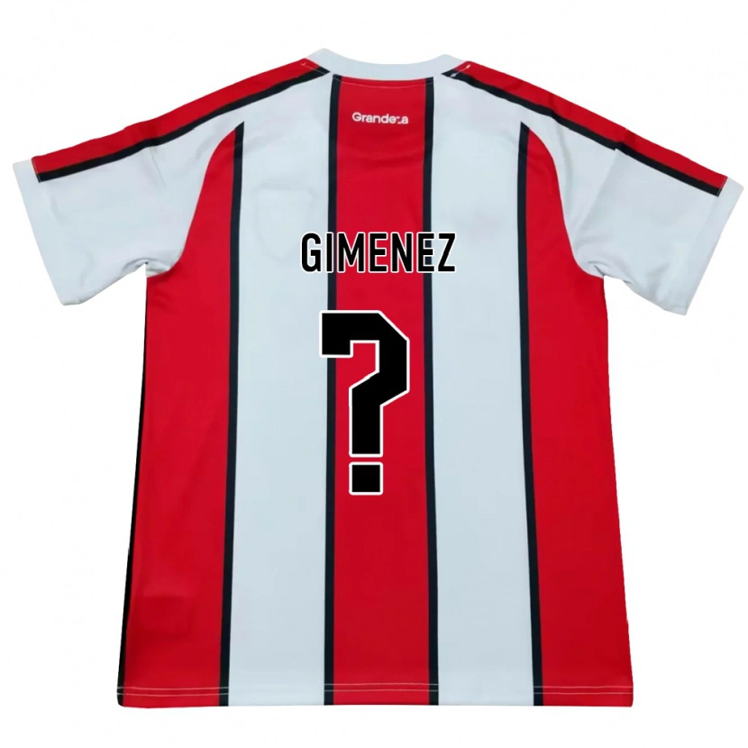 Danxen Kinderen Ulises Giménez #0 Wit Rood Zwart Uitshirt Uittenue 2026/27 T-Shirt België