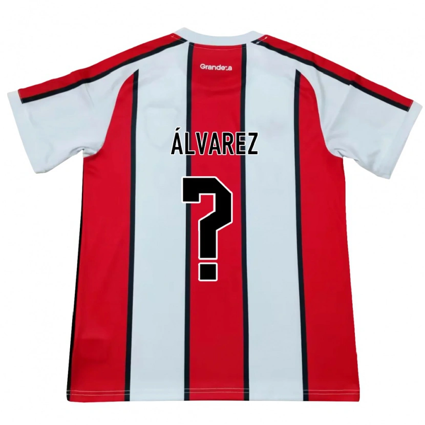 Danxen Kinderen Felipe Álvarez #0 Wit Rood Zwart Uitshirt Uittenue 2026/27 T-Shirt België