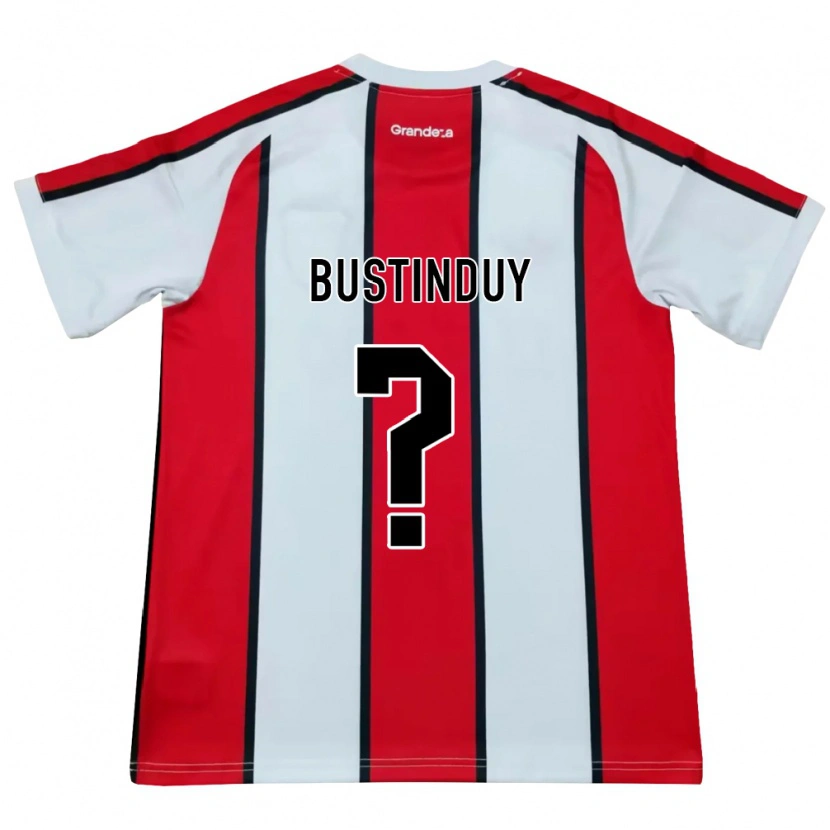 Danxen Kinderen Agustín Bustinduy #0 Wit Rood Zwart Uitshirt Uittenue 2026/27 T-Shirt België