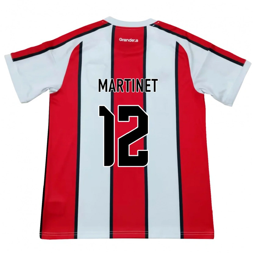 Danxen Kinderen Jeremías Martinet #12 Wit Rood Zwart Uitshirt Uittenue 2026/27 T-Shirt België