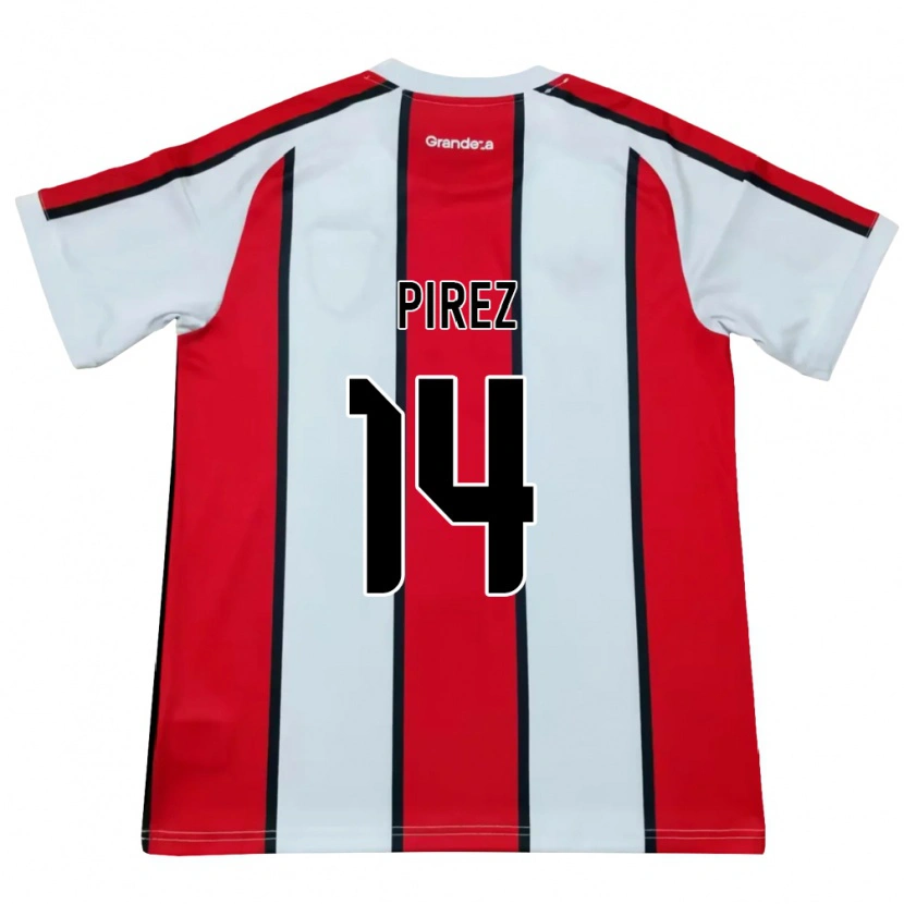 Danxen Kinderen Leandro González Pírez #14 Wit Rood Zwart Uitshirt Uittenue 2026/27 T-Shirt België