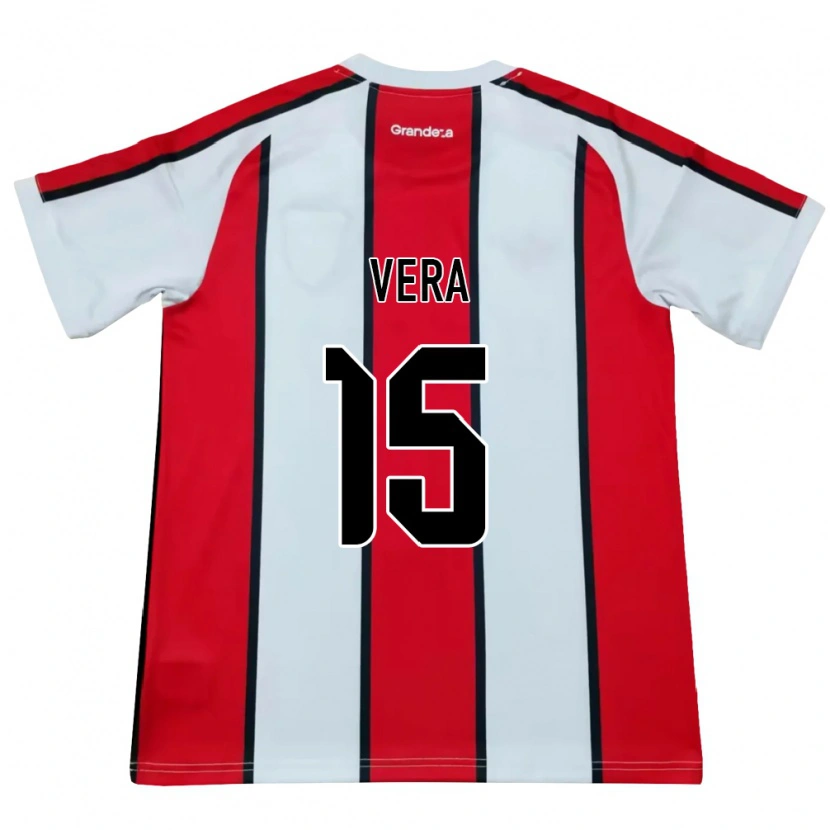 Danxen Kinderen Fausto Vera #15 Wit Rood Zwart Uitshirt Uittenue 2026/27 T-Shirt België