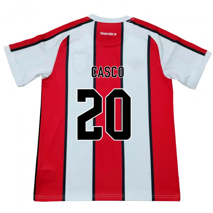 Danxen Kinderen Milton Casco #20 Wit Rood Zwart Uitshirt Uittenue 2026/27 T-Shirt België