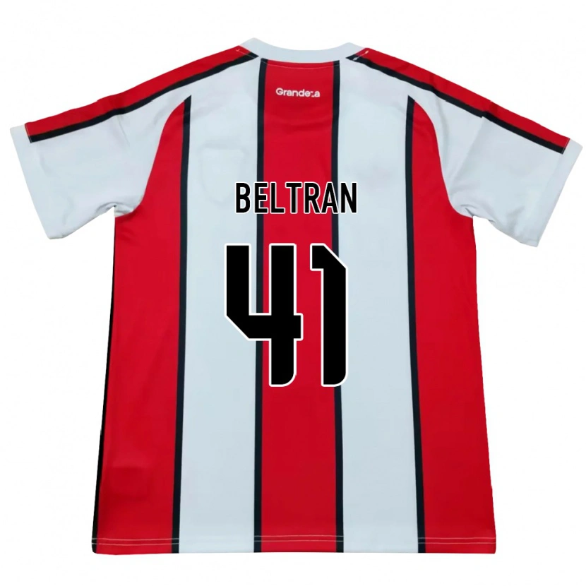 Danxen Kinderen Santiago Beltrán #41 Wit Rood Zwart Uitshirt Uittenue 2026/27 T-Shirt België