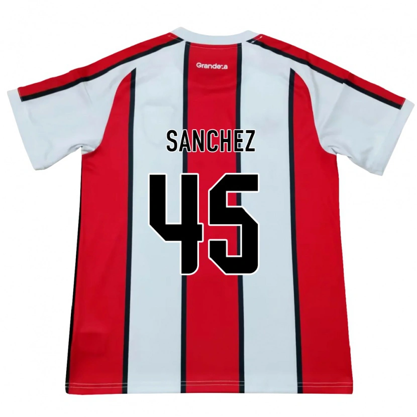Danxen Kinderen Sebastián Sánchez #45 Wit Rood Zwart Uitshirt Uittenue 2026/27 T-Shirt België