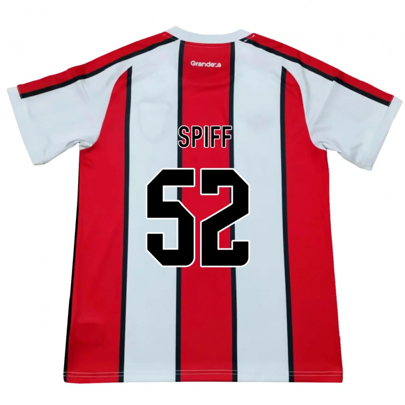 Danxen Kinderen Jonathan Spiff #52 Wit Rood Zwart Uitshirt Uittenue 2026/27 T-Shirt België