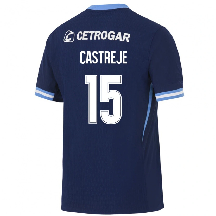 Danxen Kinderen Bautista Castreje #15 Koninklijk Blauw Lichtblauw Wit Uitshirt Uittenue 2026/27 T-Shirt België