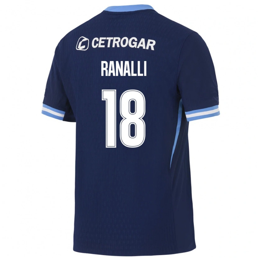 Danxen Kinderen Santiago Ranalli #18 Koninklijk Blauw Lichtblauw Wit Uitshirt Uittenue 2026/27 T-Shirt België