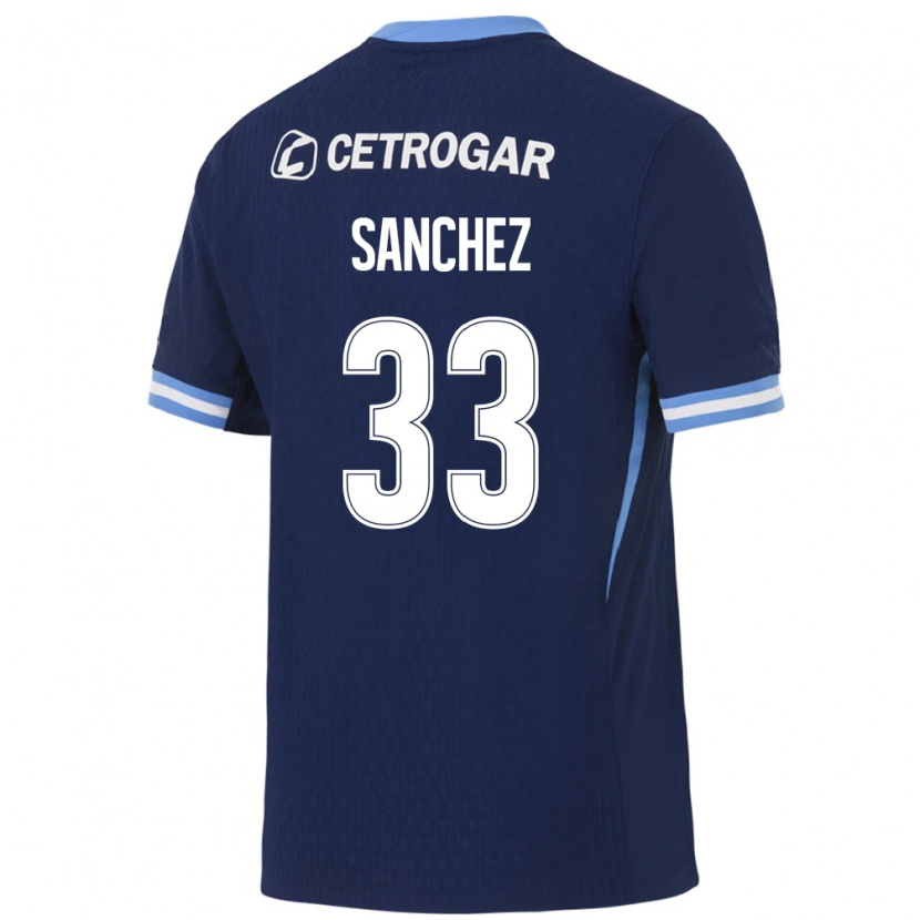 Danxen Kinderen Sergio Sanchez #33 Koninklijk Blauw Lichtblauw Wit Uitshirt Uittenue 2026/27 T-Shirt België