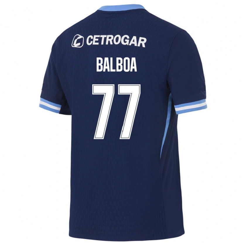 Danxen Kinderen Adrián Balboa #77 Koninklijk Blauw Lichtblauw Wit Uitshirt Uittenue 2026/27 T-Shirt België