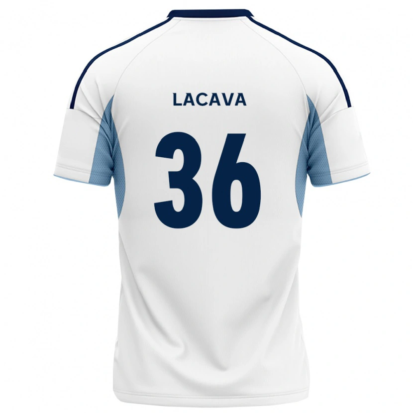 Danxen Kinderen Matías Lacava #36 Koninklijk Blauw Wit Uitshirt Uittenue 2026/27 T-Shirt België