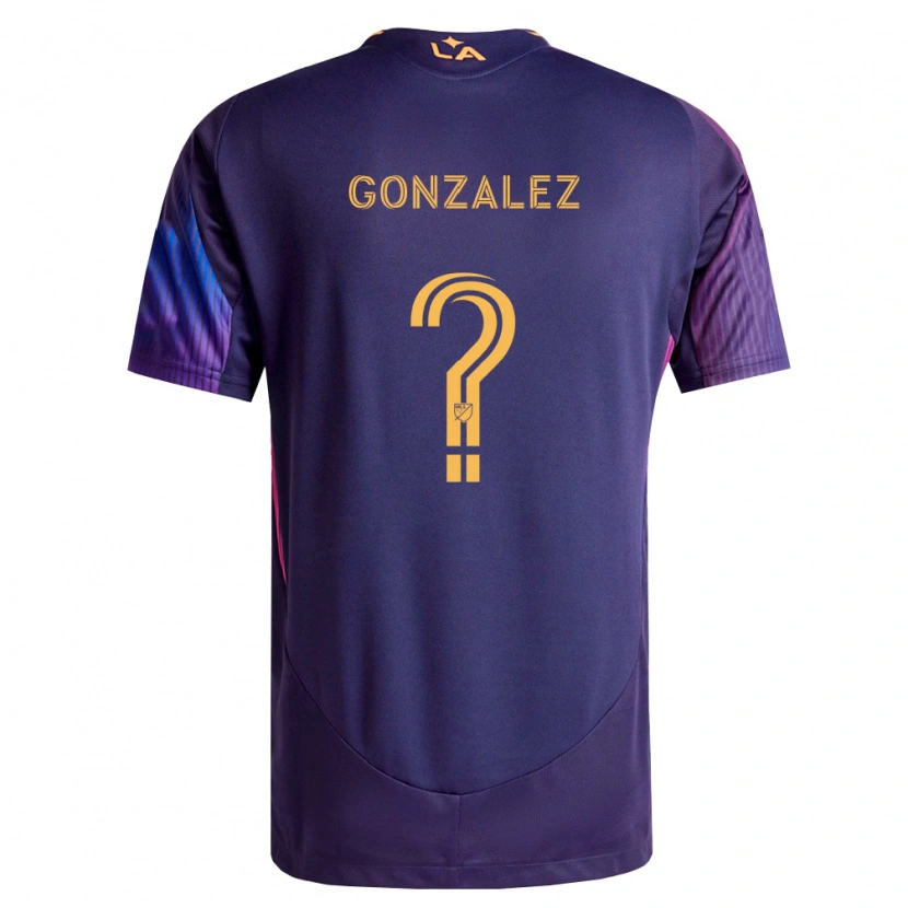 Danxen Kinderen Miguel Gonzalez #0 Diep Paars Geel Uitshirt Uittenue 2026/27 T-Shirt België