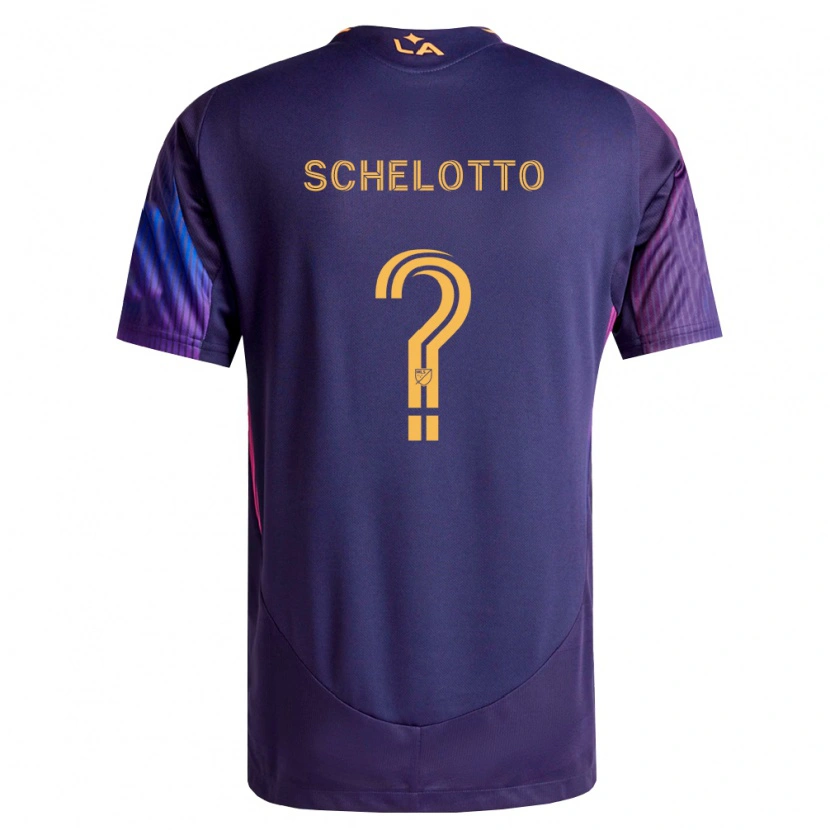 Danxen Kinderen Nicolas Barros Schelotto #0 Diep Paars Geel Uitshirt Uittenue 2026/27 T-Shirt België