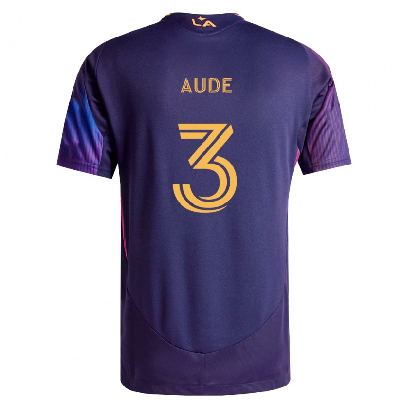 Danxen Kinderen Julián Aude #3 Diep Paars Geel Uitshirt Uittenue 2026/27 T-Shirt België