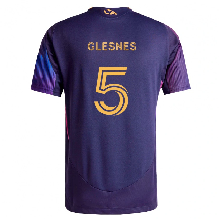 Danxen Kinderen Jakob Glesnes #5 Diep Paars Geel Uitshirt Uittenue 2026/27 T-Shirt België
