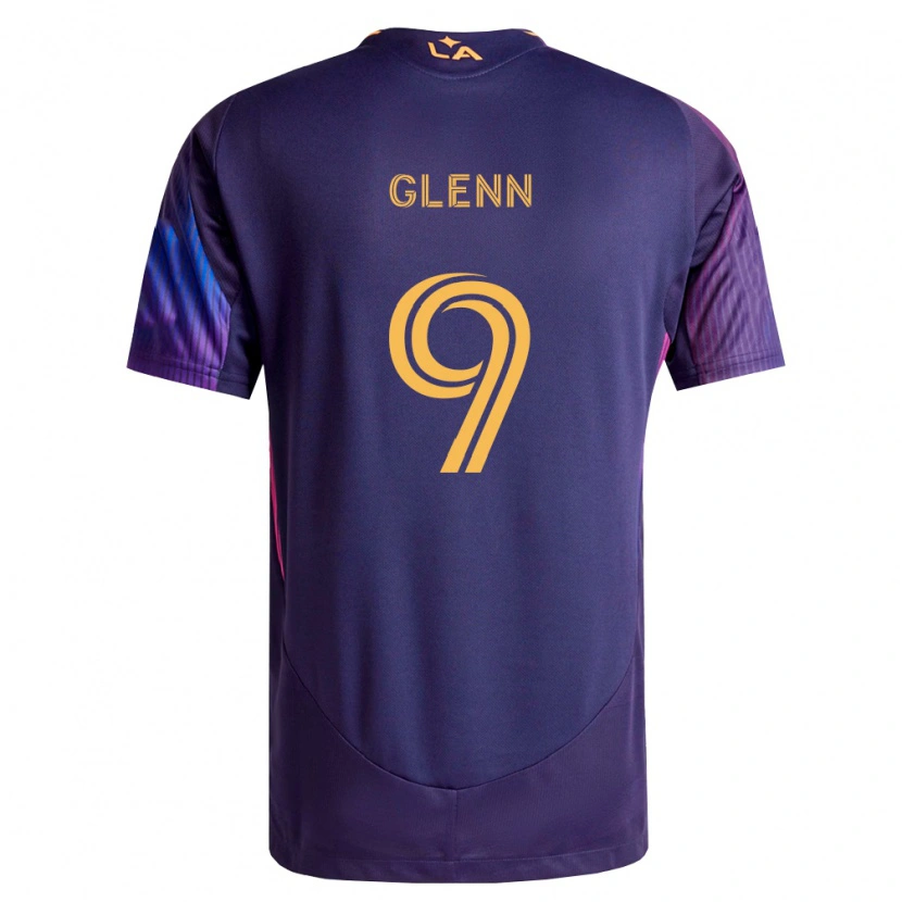 Danxen Kinderen Jordan Glenn #9 Diep Paars Geel Uitshirt Uittenue 2026/27 T-Shirt België