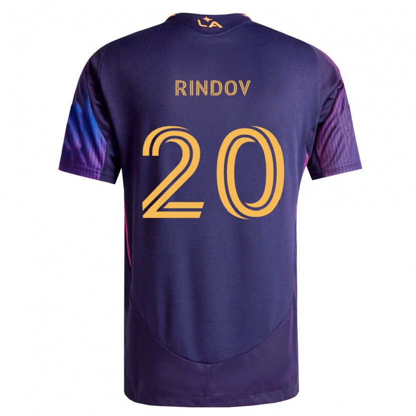 Danxen Kinderen Chris Rindov #20 Diep Paars Geel Uitshirt Uittenue 2026/27 T-Shirt België