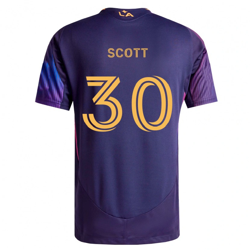 Danxen Kinderen Brady Scott #30 Diep Paars Geel Uitshirt Uittenue 2026/27 T-Shirt België