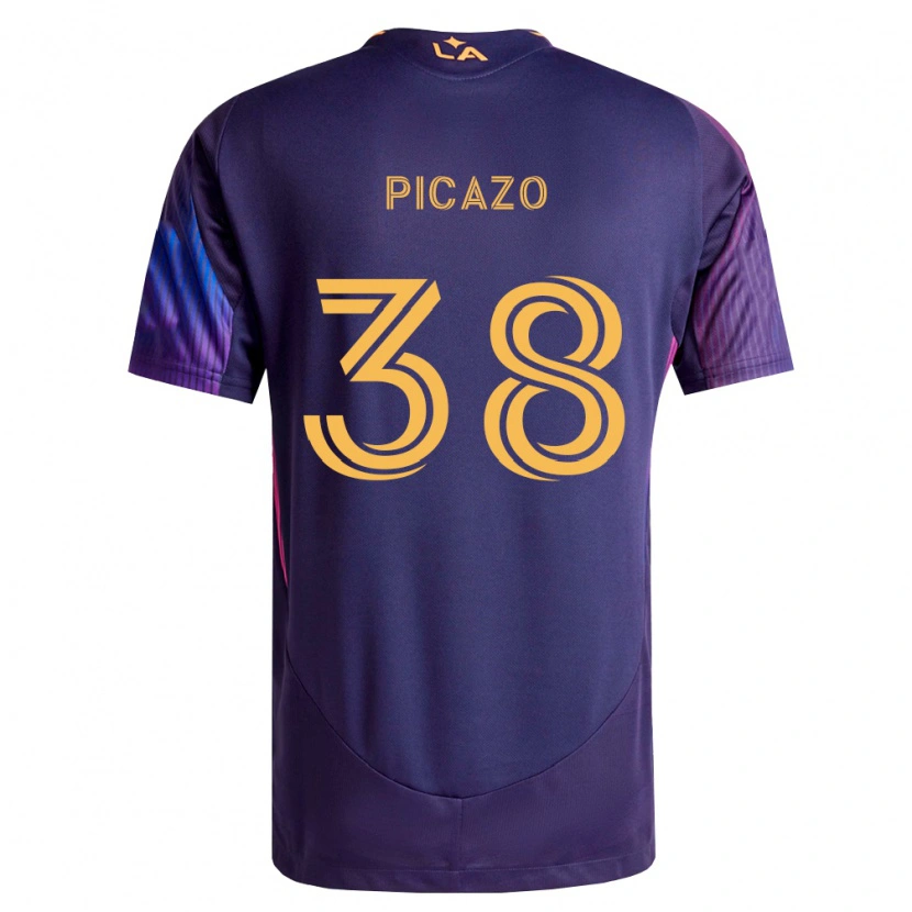 Danxen Kinderen Axel Picazo #38 Diep Paars Geel Uitshirt Uittenue 2026/27 T-Shirt België