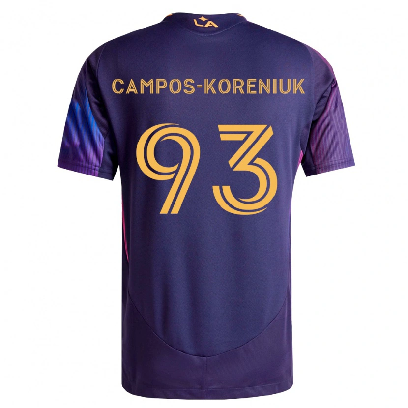 Danxen Kinderen K Campos-Koreniuk #93 Diep Paars Geel Uitshirt Uittenue 2026/27 T-Shirt België