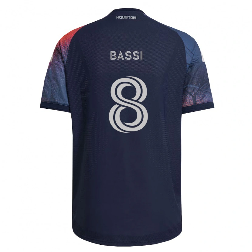 Danxen Kinderen Amine Bassi #8 Diep Blauw Wit Oranje Uitshirt Uittenue 2026/27 T-Shirt België