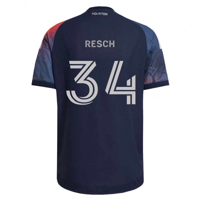 Danxen Kinderen Agustin Resch #34 Diep Blauw Wit Oranje Uitshirt Uittenue 2026/27 T-Shirt België
