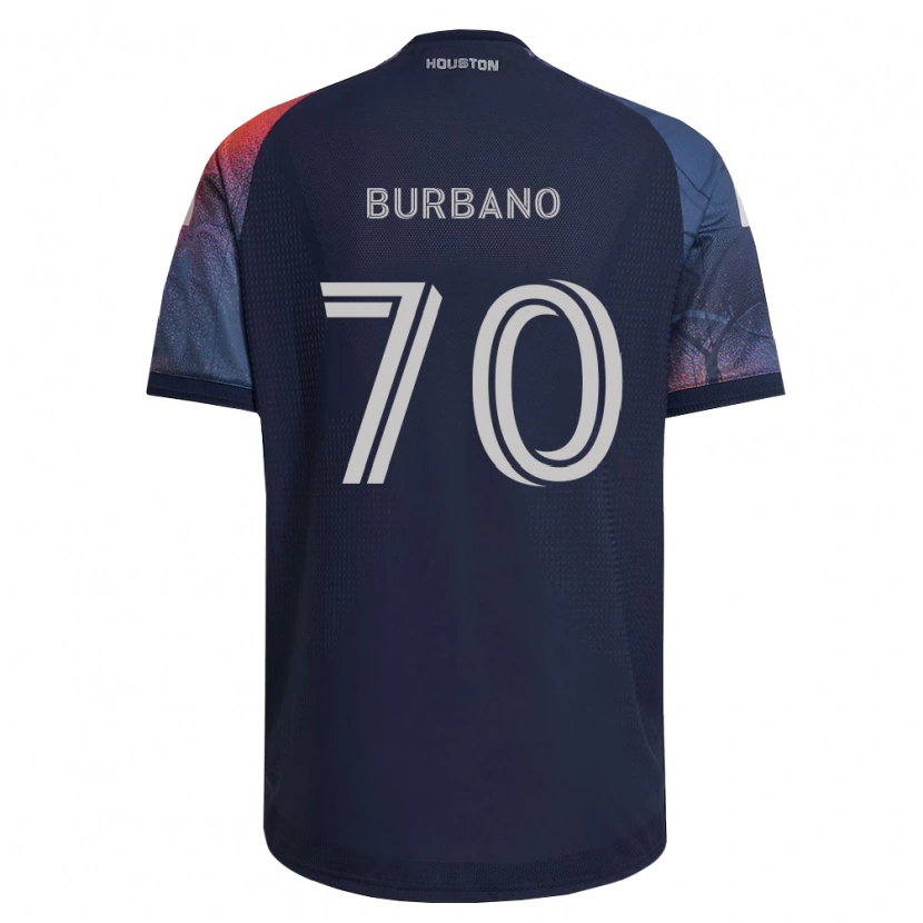 Danxen Kinderen Jordy Burbano #70 Diep Blauw Wit Oranje Uitshirt Uittenue 2026/27 T-Shirt België