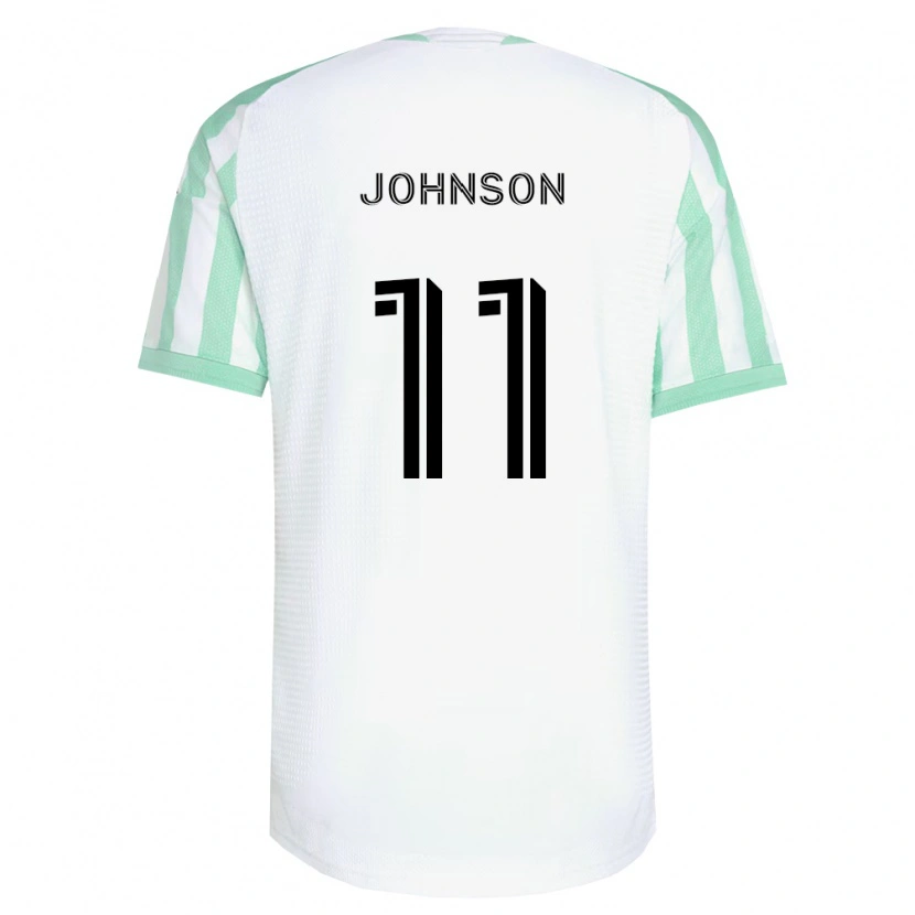 Danxen Kinderen Emmanuel Johnson #11 Lichtgroen Zwart Wit Uitshirt Uittenue 2026/27 T-Shirt België