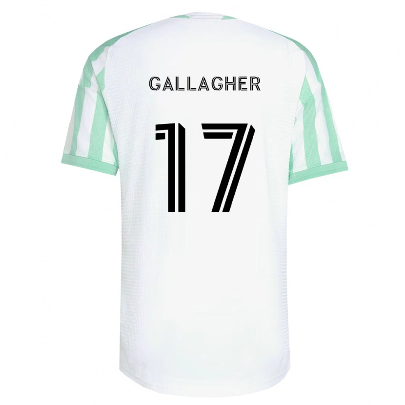 Danxen Kinderen Jon Gallagher #17 Lichtgroen Zwart Wit Uitshirt Uittenue 2026/27 T-Shirt België