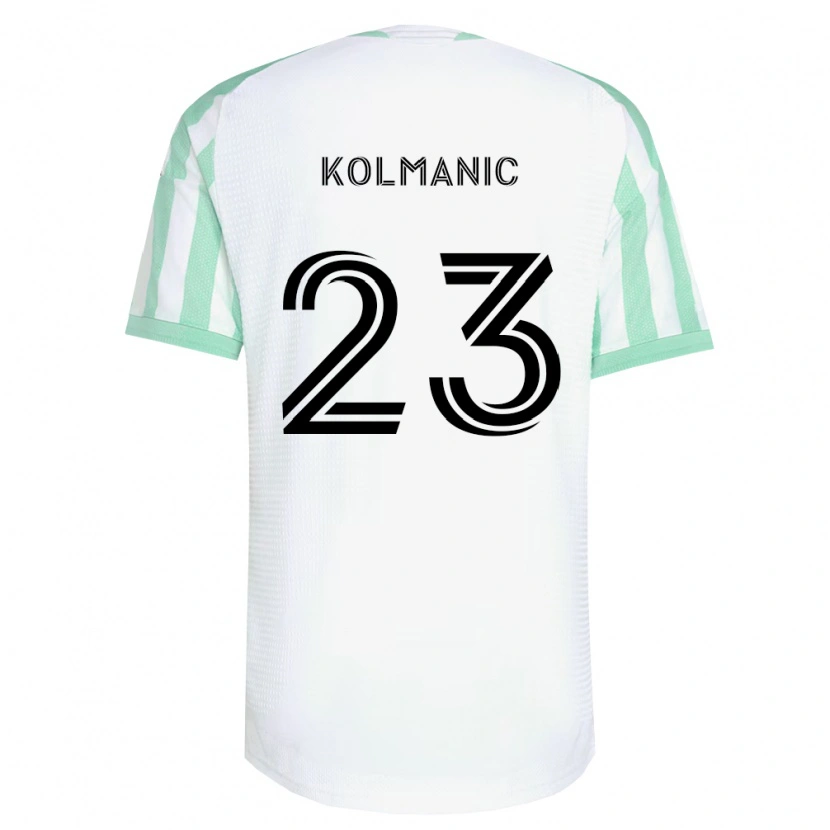 Danxen Kinderen Žan Kolmanič #23 Lichtgroen Zwart Wit Uitshirt Uittenue 2026/27 T-Shirt België
