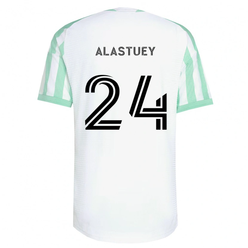 Danxen Kinderen Jorge Alastuey #24 Lichtgroen Zwart Wit Uitshirt Uittenue 2026/27 T-Shirt België
