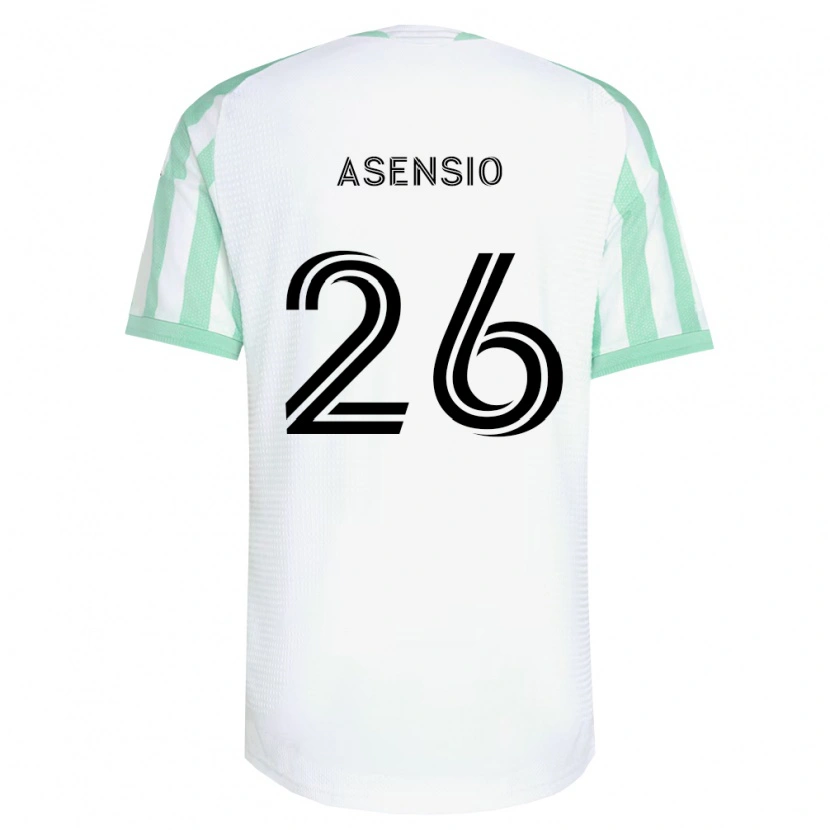Danxen Kinderen Charlie Asensio #26 Lichtgroen Zwart Wit Uitshirt Uittenue 2026/27 T-Shirt België