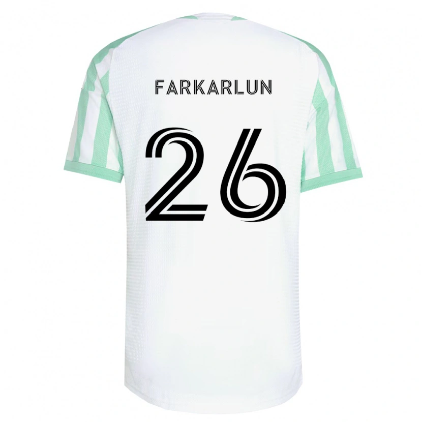 Danxen Kinderen Jimmy Farkarlun #26 Lichtgroen Zwart Wit Uitshirt Uittenue 2026/27 T-Shirt België