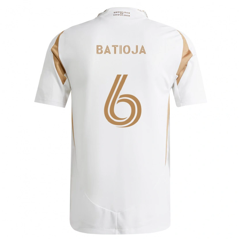 Danxen Kinderen Jeremy Batioja #6 Wit Bruin Uitshirt Uittenue 2026/27 T-Shirt België