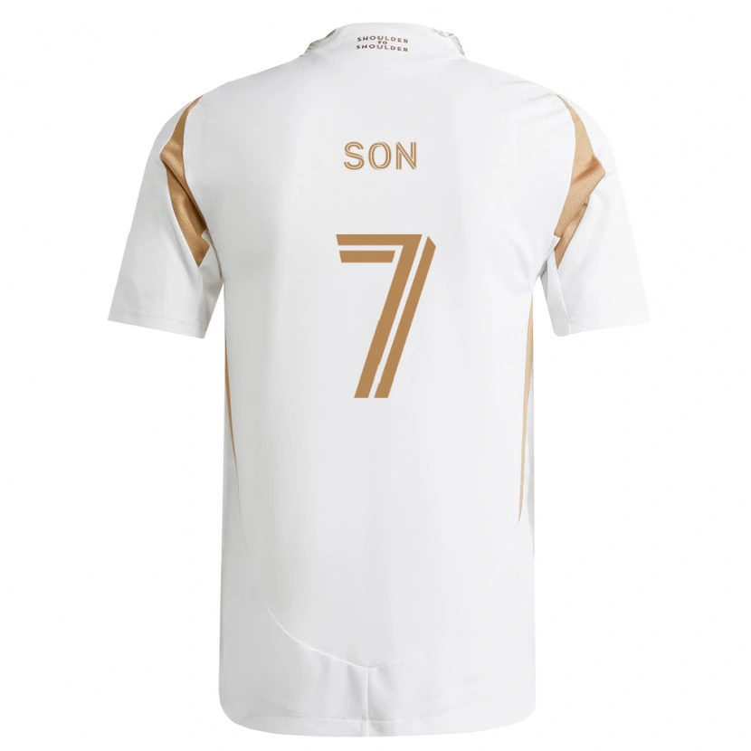 Danxen Kinderen Heung-Min Son #7 Wit Bruin Uitshirt Uittenue 2026/27 T-Shirt België