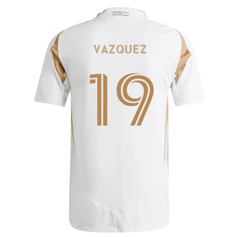 Danxen Kinderen Favian Vazquez #19 Wit Bruin Uitshirt Uittenue 2026/27 T-Shirt België