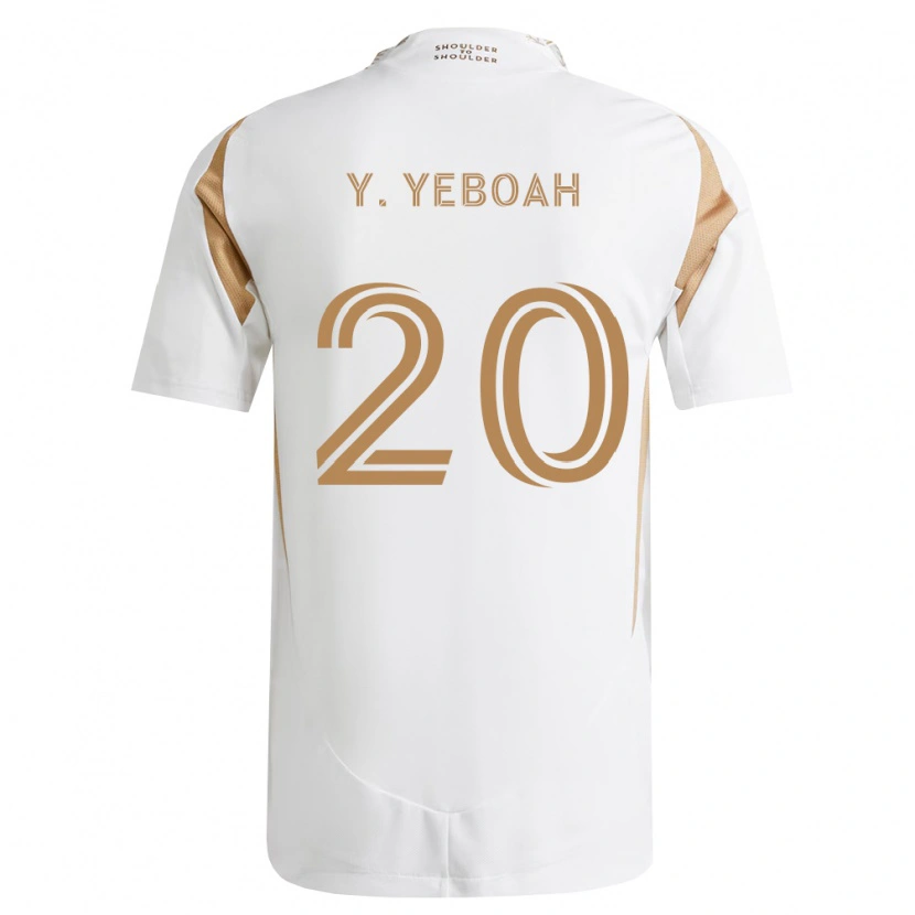 Danxen Kinderen Yaw Yeboah #20 Wit Bruin Uitshirt Uittenue 2026/27 T-Shirt België