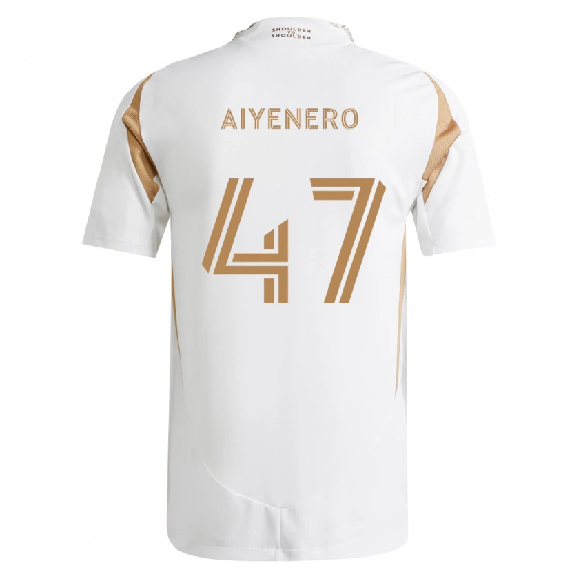 Danxen Kinderen Marius Aiyenero #47 Wit Bruin Uitshirt Uittenue 2026/27 T-Shirt België