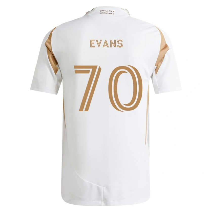 Danxen Kinderen Matthew Evans #70 Wit Bruin Uitshirt Uittenue 2026/27 T-Shirt België