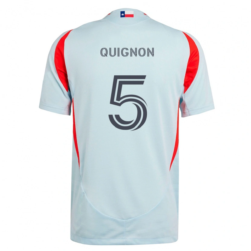 Danxen Kinderen Facundo Quignón #5 Donkergrijs Wit Rood Uitshirt Uittenue 2026/27 T-Shirt België