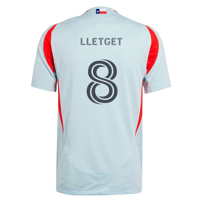 Danxen Kinderen Sebastian Lletget #8 Donkergrijs Wit Rood Uitshirt Uittenue 2026/27 T-Shirt België