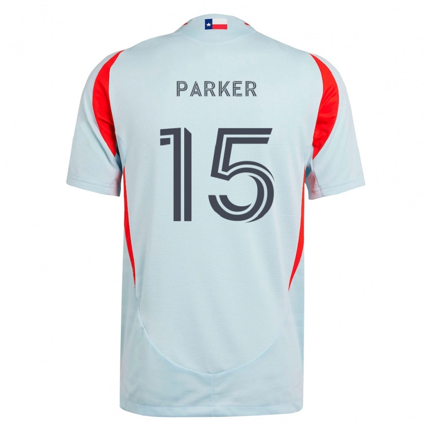 Danxen Kinderen Isaiah Parker #15 Donkergrijs Wit Rood Uitshirt Uittenue 2026/27 T-Shirt België