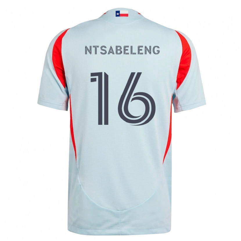 Danxen Kinderen Tsiki Ntsabeleng #16 Donkergrijs Wit Rood Uitshirt Uittenue 2026/27 T-Shirt België