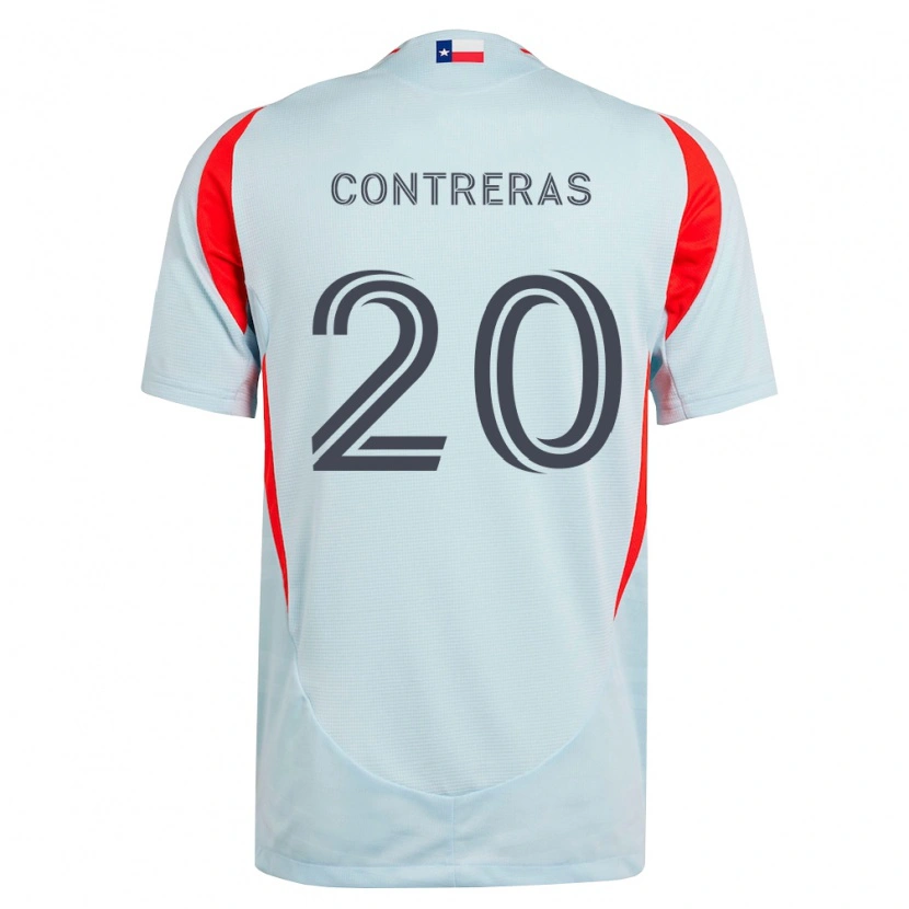 Danxen Kinderen Jaidyn Contreras #20 Donkergrijs Wit Rood Uitshirt Uittenue 2026/27 T-Shirt België