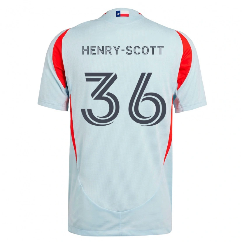 Danxen Kinderen Malik Henry-Scott #36 Donkergrijs Wit Rood Uitshirt Uittenue 2026/27 T-Shirt België