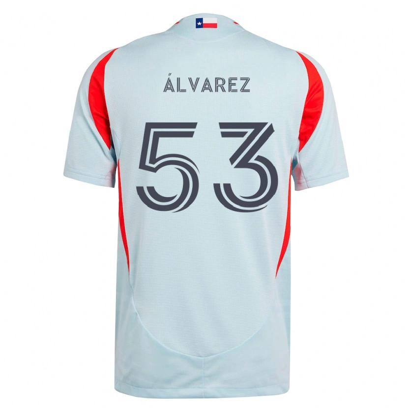 Danxen Kinderen Giomar Álvarez #53 Donkergrijs Wit Rood Uitshirt Uittenue 2026/27 T-Shirt België