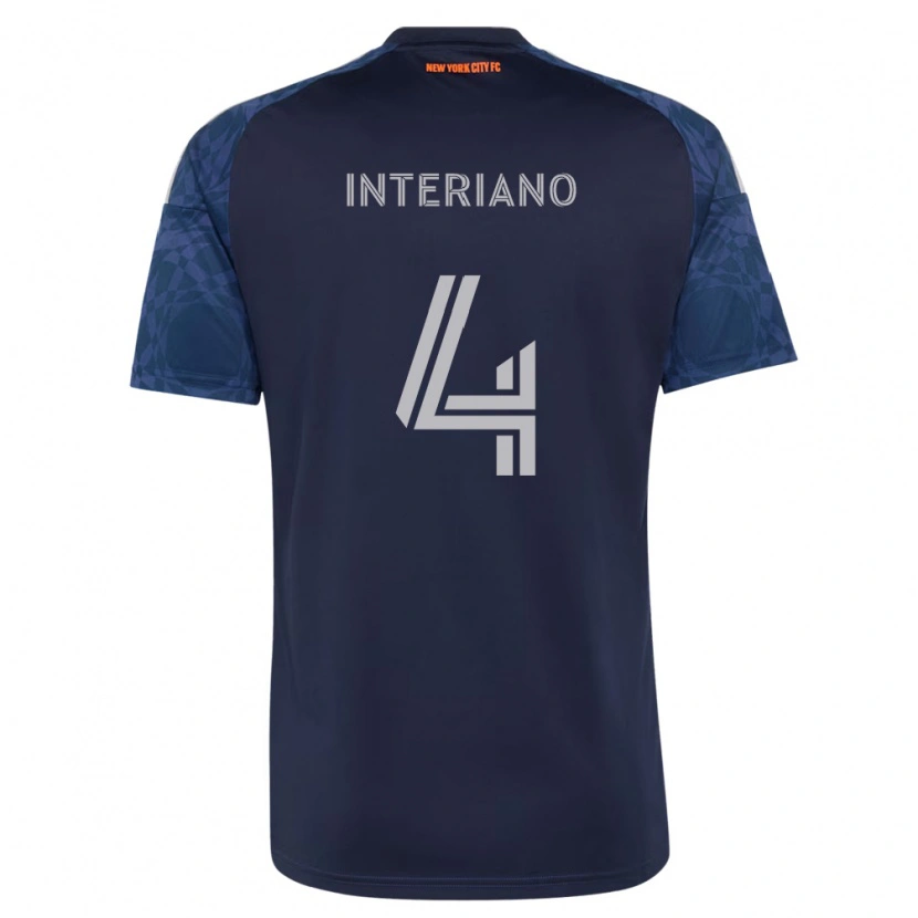 Danxen Kinderen Jeffrey Interiano #4 Diep Blauw Wit Uitshirt Uittenue 2026/27 T-Shirt België